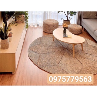 Thảm cói hình ngôi sao trải sàn trang trí nhà cửa chụp ảnh cực xinh hungphuc size 1m