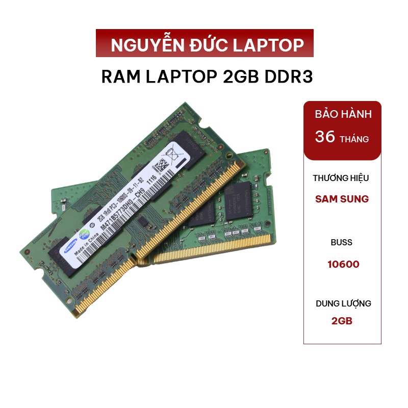 Ram laptop 2GB ddr3 (pc3) tháo máy zin 100%