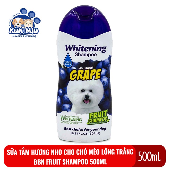 Sữa tắm cho chó mèo hương hoa quả thơm mát BBN Fruit shampoo chai 500ml