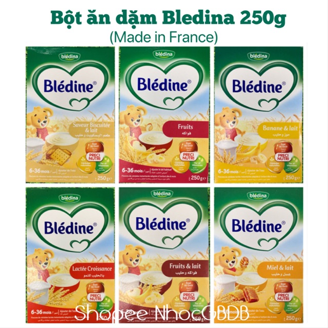 Bột ăn dặm Bledina 250g cho bé 6-36 tháng tuổi (Pháp)