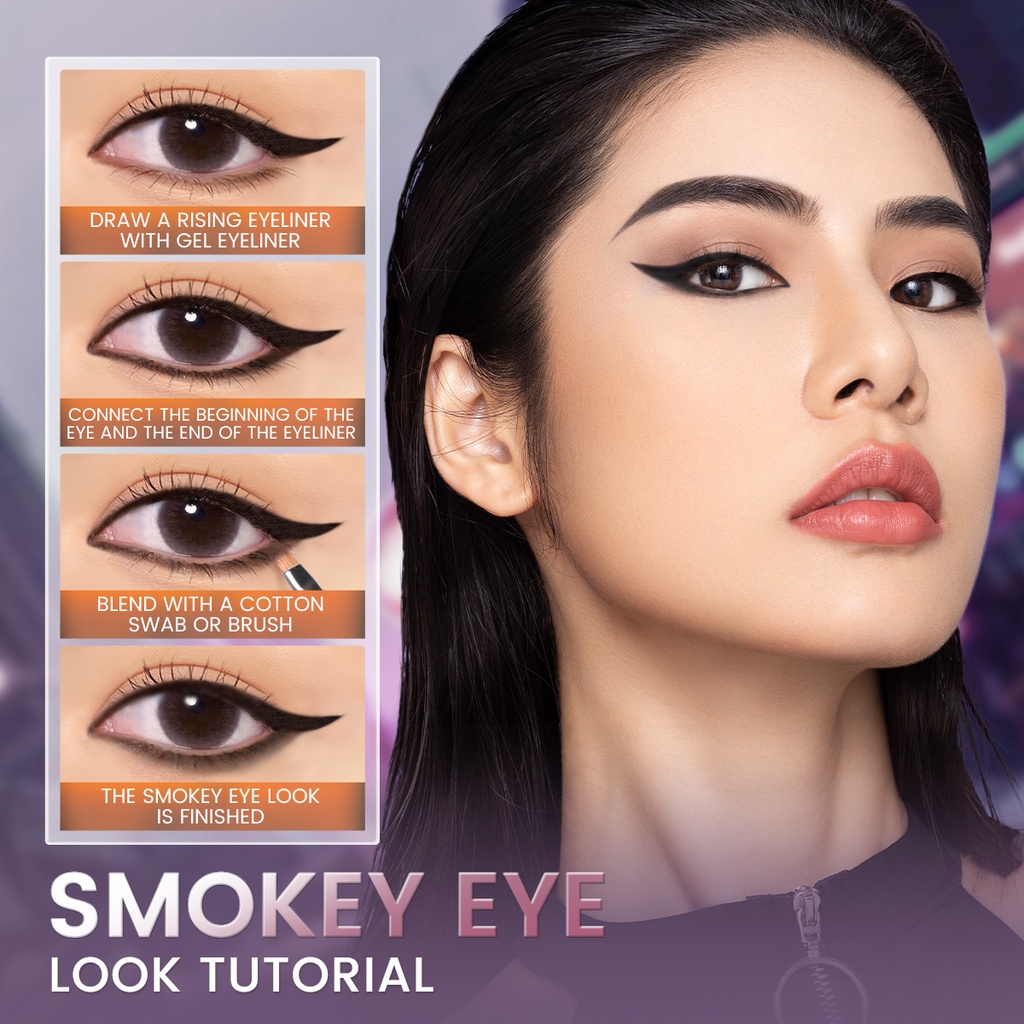 Focallure#Bút Kẻ Mắt Dạng Gel MordenUrban Siêu Mịn Đa Năng Nhanh Khô Chống Thấm Nước Dễ Sử Dụng