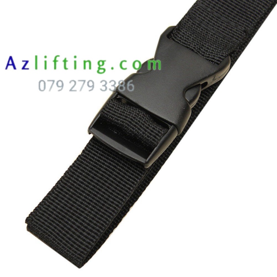Dây chăng hàng khóa cài nhựa rút bản 38mm dài 1m đen