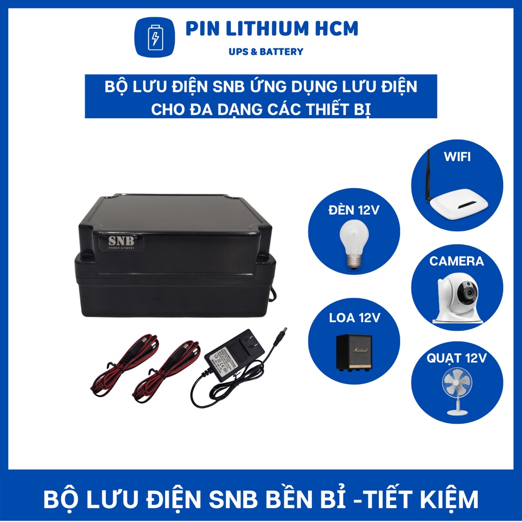UPS 12V dung lượng 15600mAh, lưu điện camera, wifi, bảo hành 12 tháng