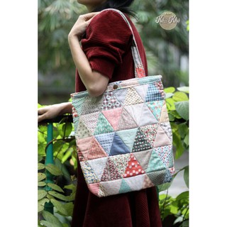 TÚI TOTE CHẦN BÔNG VẢI GHÉP QUILT ảnh shop tự chụp