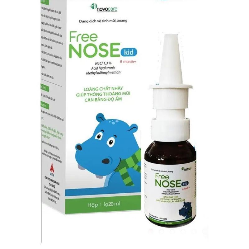Xịt thông mũi Free NOSE giúp giảm xoang ngạt mũi chảy nước mũi cho trẻ, người lớn di ứng mũi - Lọ 20 ml