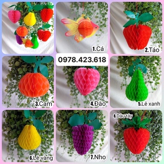 Đèn lồng hình trái cây hoa quả - Đèn lồng Trung Thu cho bé trang trí lớp học