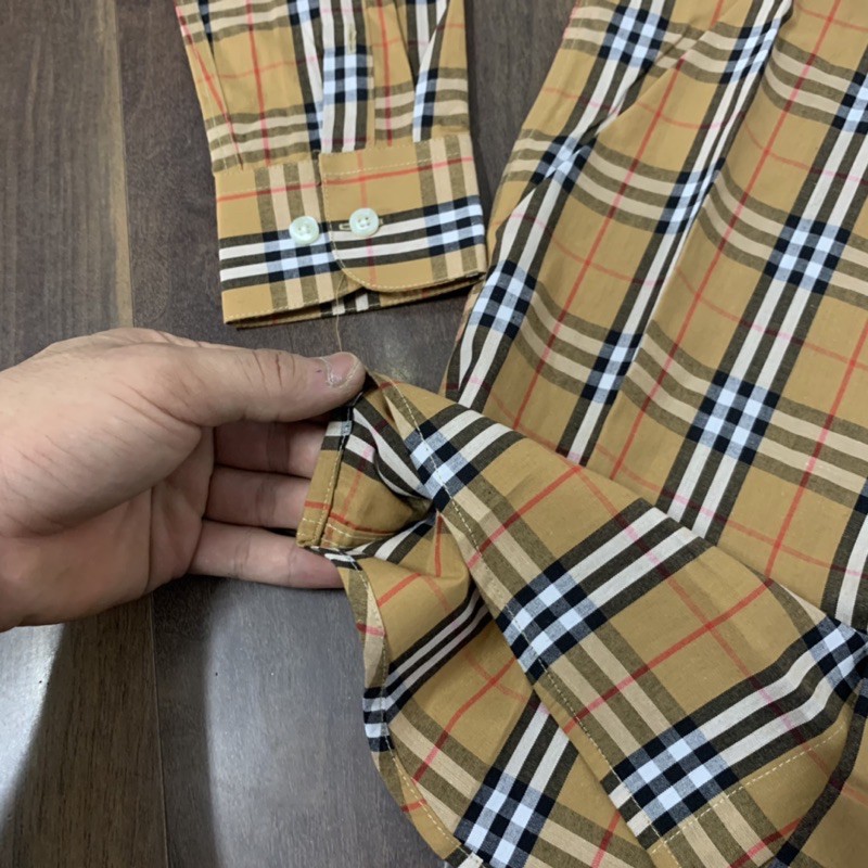 Sơ mi BBR nam kẻ sọc dập chữ siêu sang