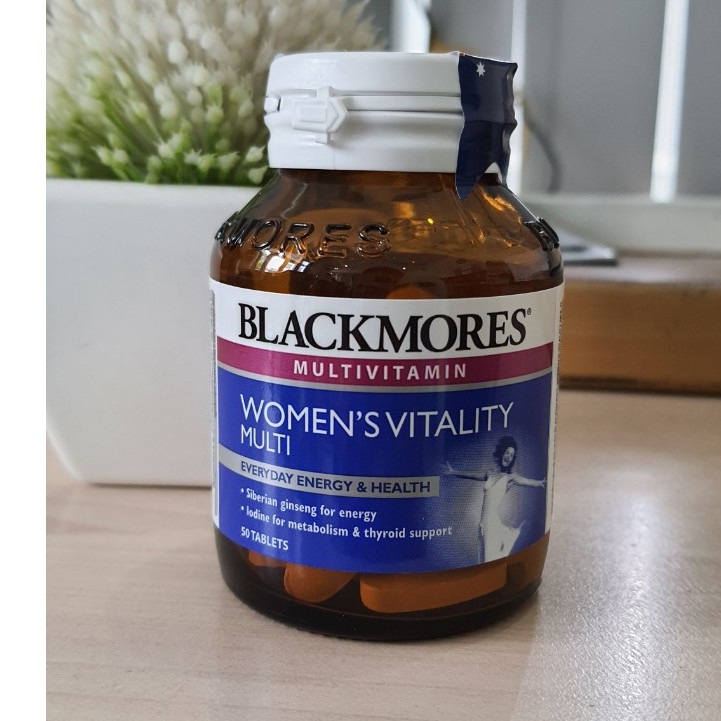 Viên Uống Bổ Sung Vitamin Tổng Hợp Cho Nữ Blackmores Women's Vitality Multi Lọ 50 Viên