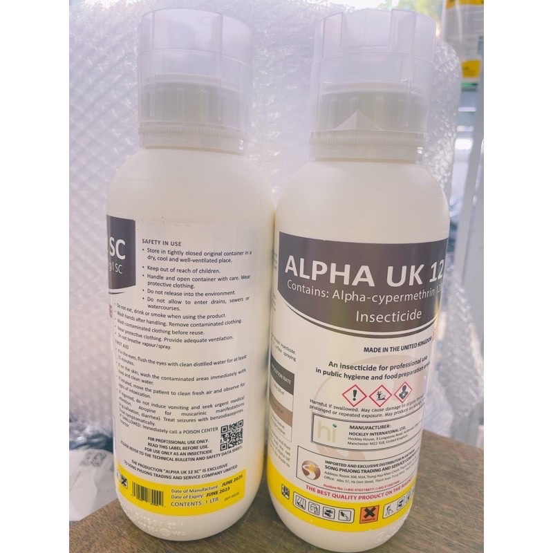 Thuốc diệt côn trùng nhập khẩu Anh quốc alpha uk 12sc Không mùi chai 1000ml