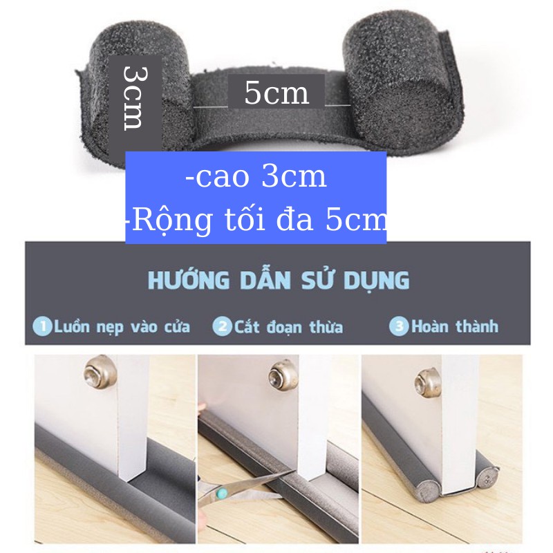 Miếng chặn khe cửa chống côn trùng, bụi bẩn, tránh kẹt chân bé dài 95cm