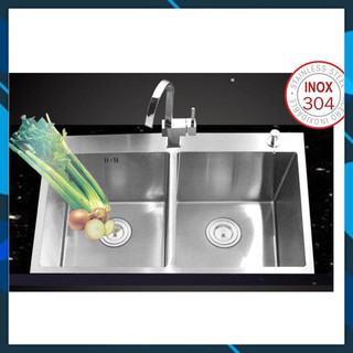 Chậu rửa chén inox 304 82x45 Tặng bộ xả thông minh 6.0