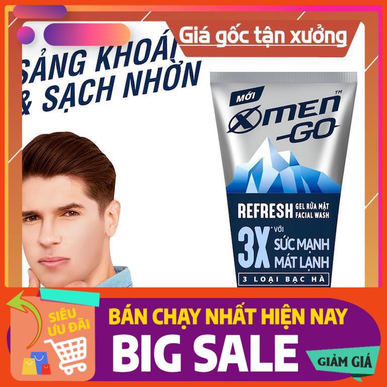 [Click Mua Ngay] Sale sốc 30 gói dầu gội, sữa tắm, sữa rửa mặt xmen go refresh hương bạc hà