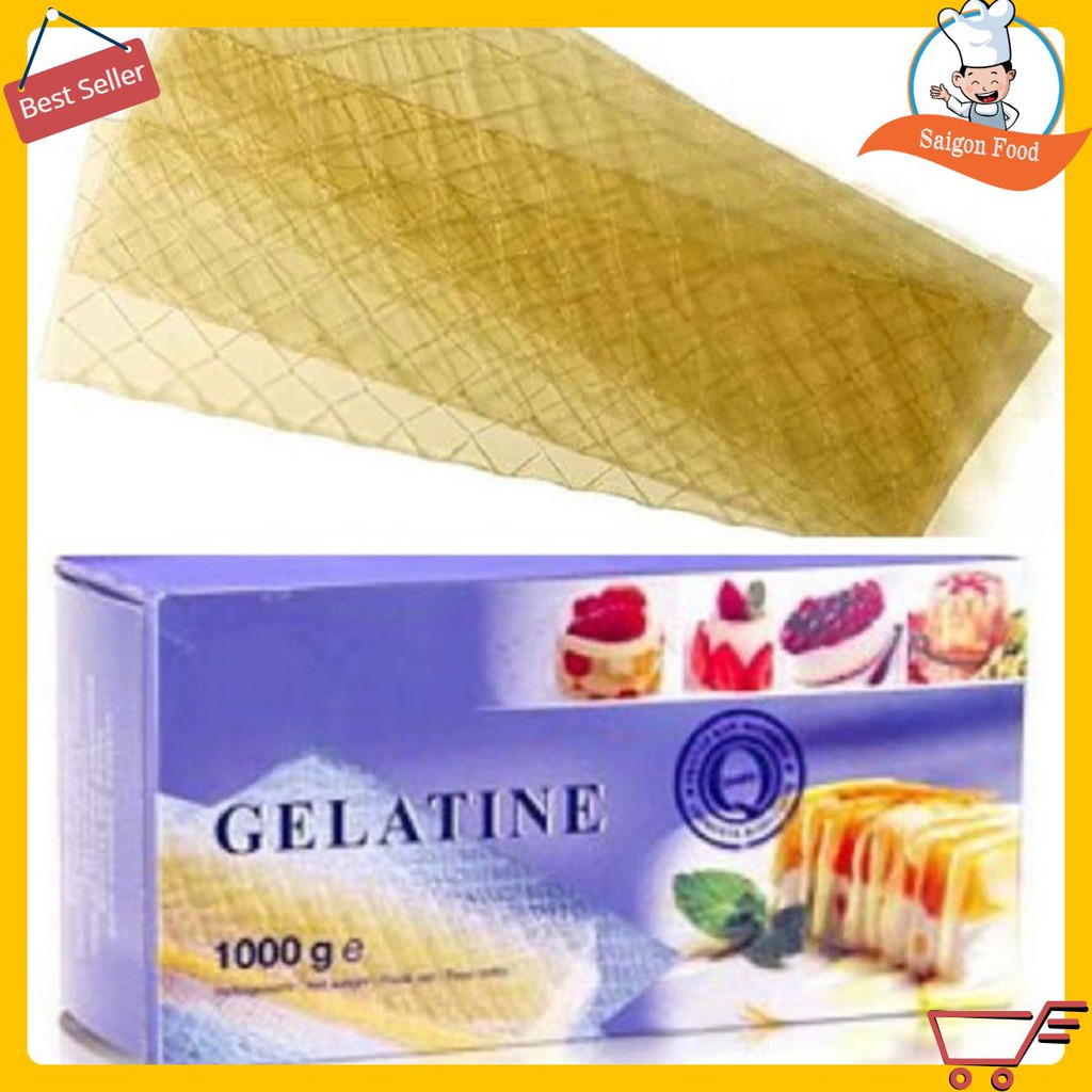 10 lá gelatine (làm bánh, kẹo)