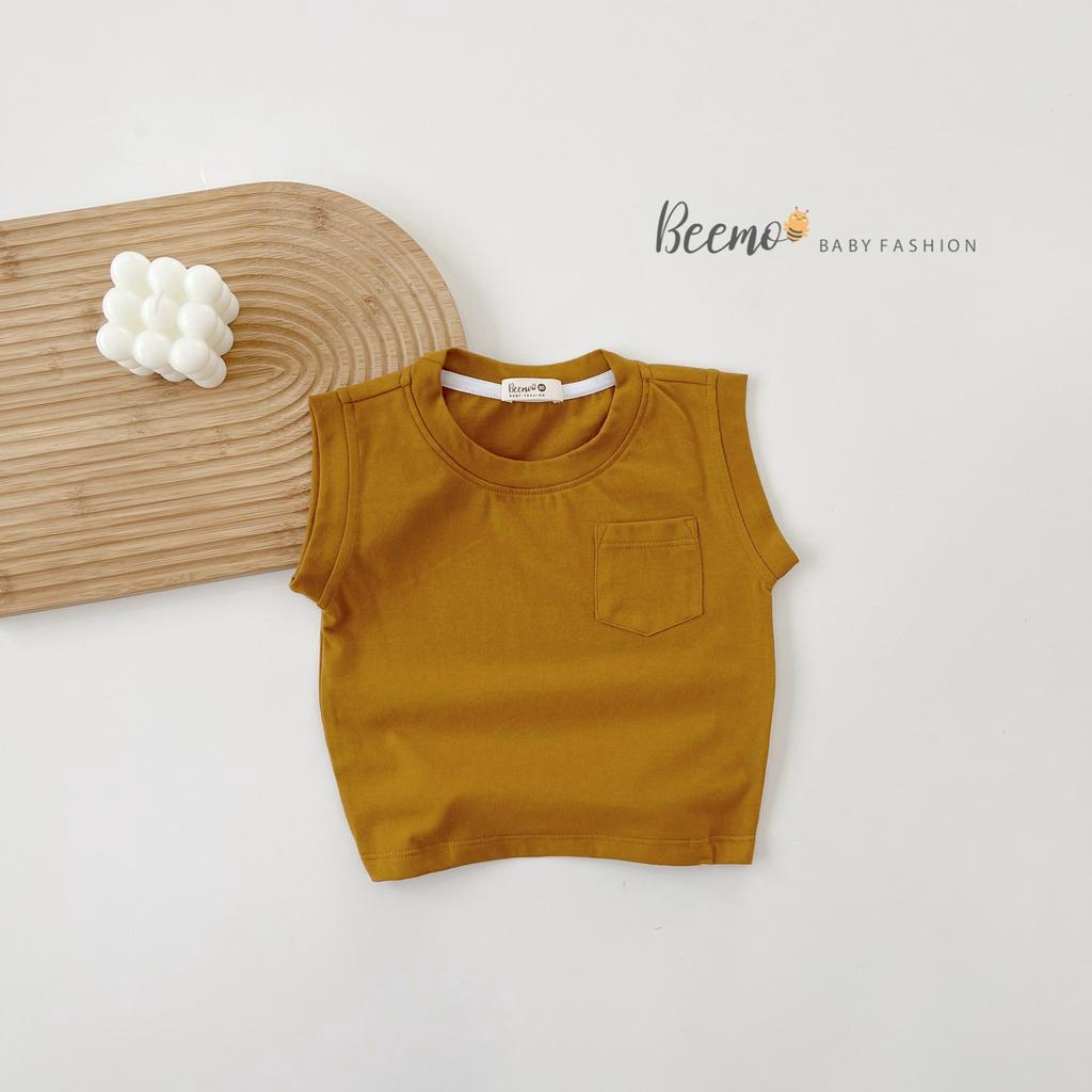 Áo ba lỗ 6 màu cho bé Beemo,Chất liệu cotton co giãn 4 chiều mềm mịn, thấm mồ hôi,Thiết kế basic phối túi ngực b270