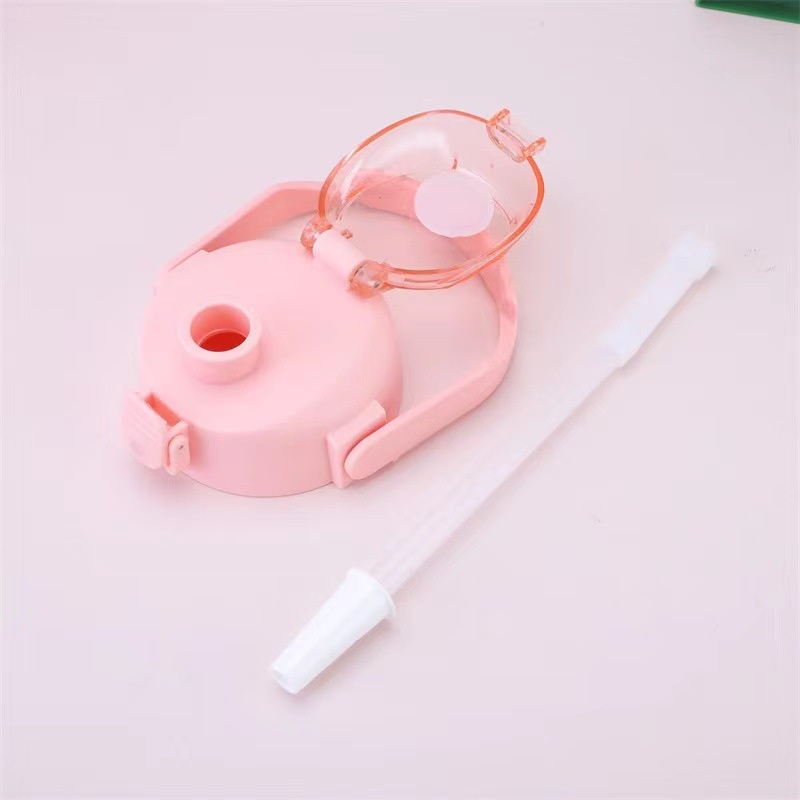 Bình đựng nước nhám loại 1.3L có quai đeo và ống hút tặng kèm sticker (BNN13)