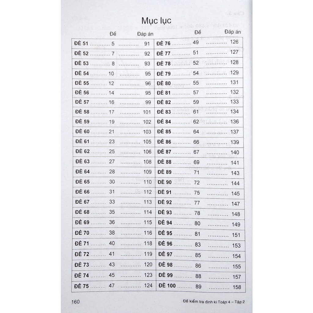 Sách Đề Kiểm Tra Định Kì Toán Lớp 4 - Tập 2