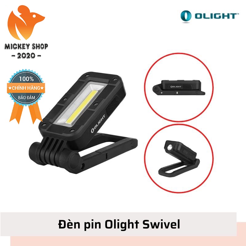 Đèn Pin Làm Việc Olight Swivel Tối Đa 400 LUMENS - 80m Pin Tích Hợp 2600mAh