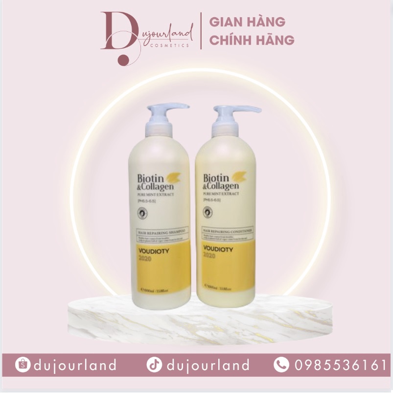 Bộ Dầu Gội Xả Biotin Collagen Màu trắng - xanh lá - xanh dương - màu vàng 500ml và 1000ml