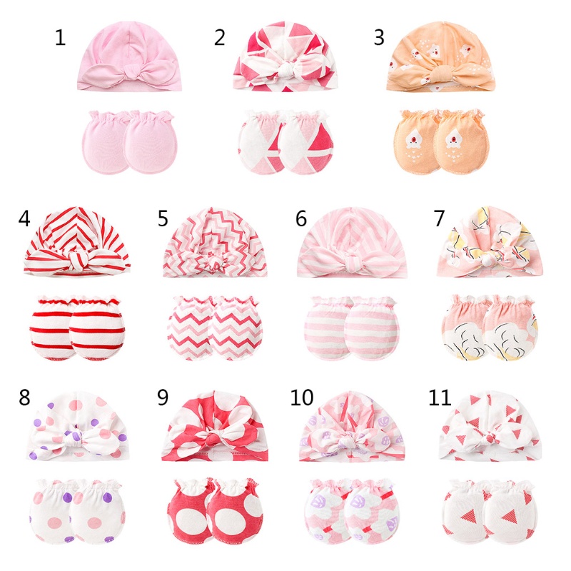 Wmmb Găng Tay Turban Màu Trơn Che Mặt Bảo Vệ Chống Xước Không Trầy Xước Dễ Thương Cho Bé