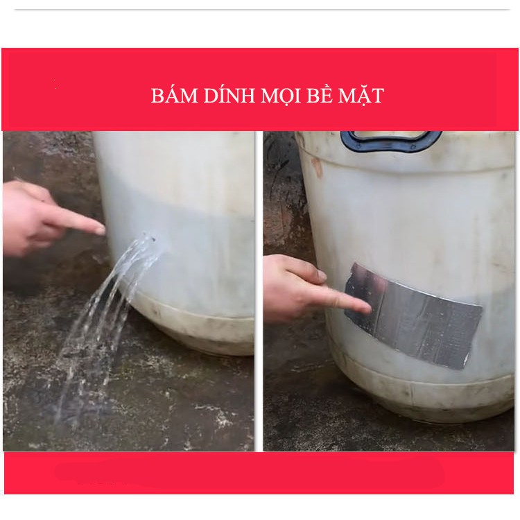 Băng keo siêu dính chống thấm và chịu nhiệt WaterProof chính hãng nhật bản loại 10cm x 5m dán mọi thứ