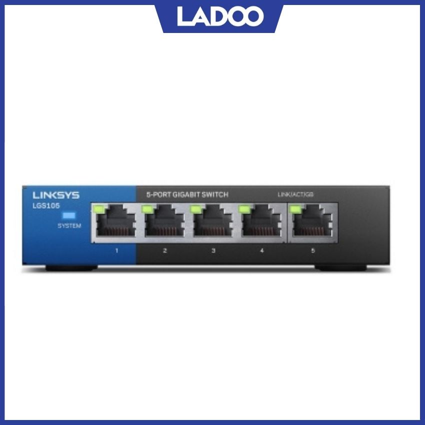 Bộ chuyển mạch LINKSYS LGS105 UNMANAGED 5-PORT BUSINESS GIGABIT SWITCH