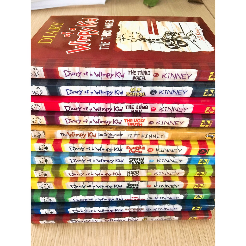 Combo 12q - Diary of a wimpy kid - Tặng file nghe - Giấy vàng chống lóa, mỏi mắt