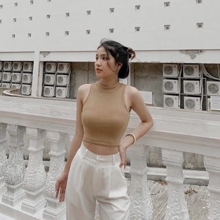 Áo Croptop Cổ Lọ Sát Nách BASIC CROPTOP | 𝐭𝐡𝐞𝐥𝐞𝐭𝐲