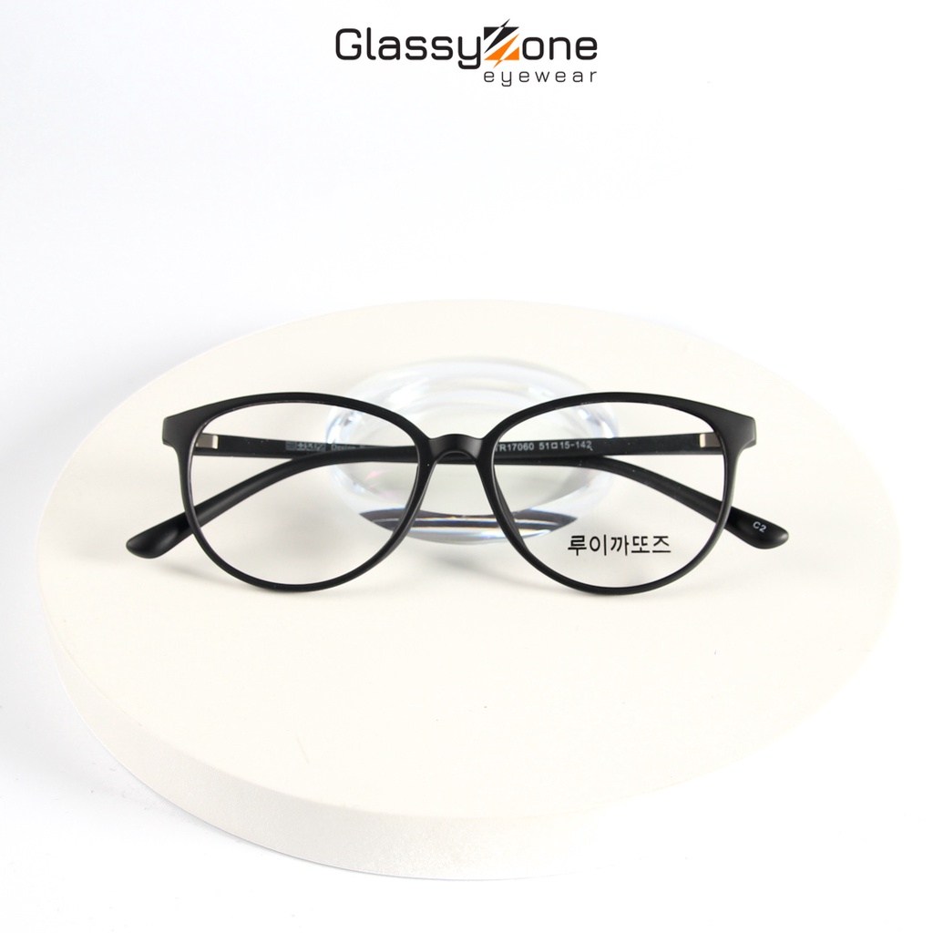 Gọng kính cận, Mắt kính giả cận nhựa dẻo Form tròn Nam Nữ Caldwell- GlassyZone