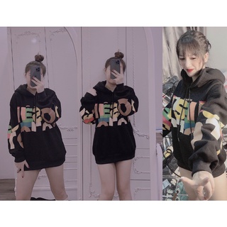 Áo hoodie nữ màu siêu đẹp, áo nỉ hoodie chất nỉ bông form rộng mặc thu đông siêu chất