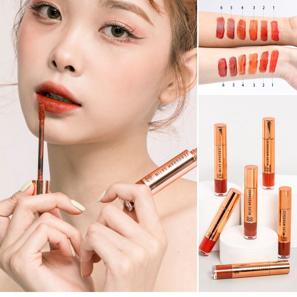 Son kem mềm mịn lâu trôi Zerogram Satin Velvet Lip Tint Ver22