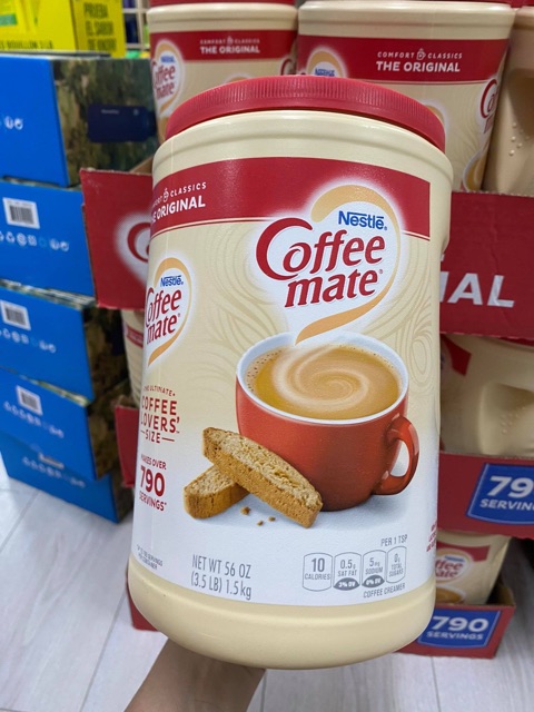 (HSD 1/2022) Bột kem sữa pha cafe Nestle Coffee mate của Mỹ siêu ngon. Hộp bự 1,5kg