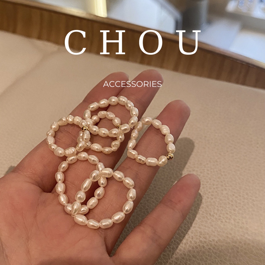 Nhẫn Hạt Ngọc Nước Ngọt Basic | CHOU ACCESSORIES |