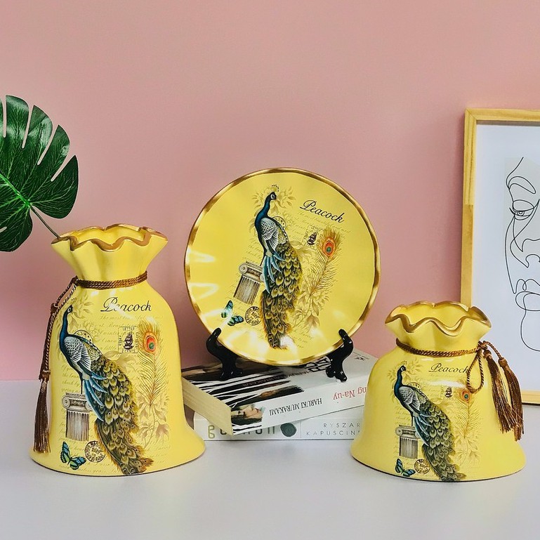 Lọ Hoa Decor Bình Hoa Giả Bộ bình 3 món hút tài lộc chọn 20 mẫu mới đẹp