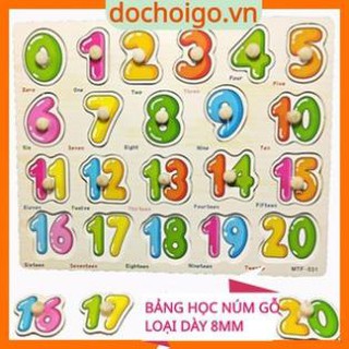 Đồ chơi lắp ráp bằng núm gỗ cho bé, bảng học núm gỗ dochoigo.vn