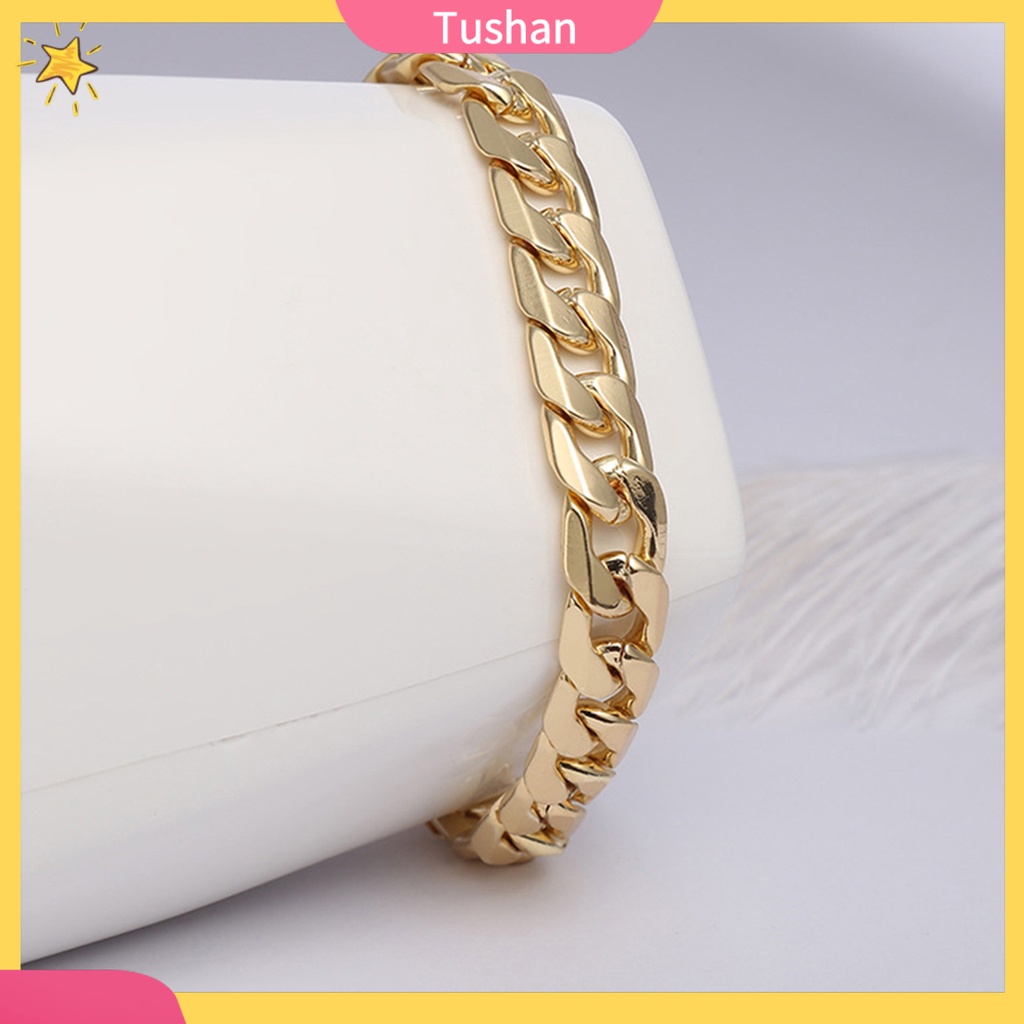 Lắc tay hợp kim mạ kiểu mắt xích phong cách Hip Hop cá tính cho nam đi club