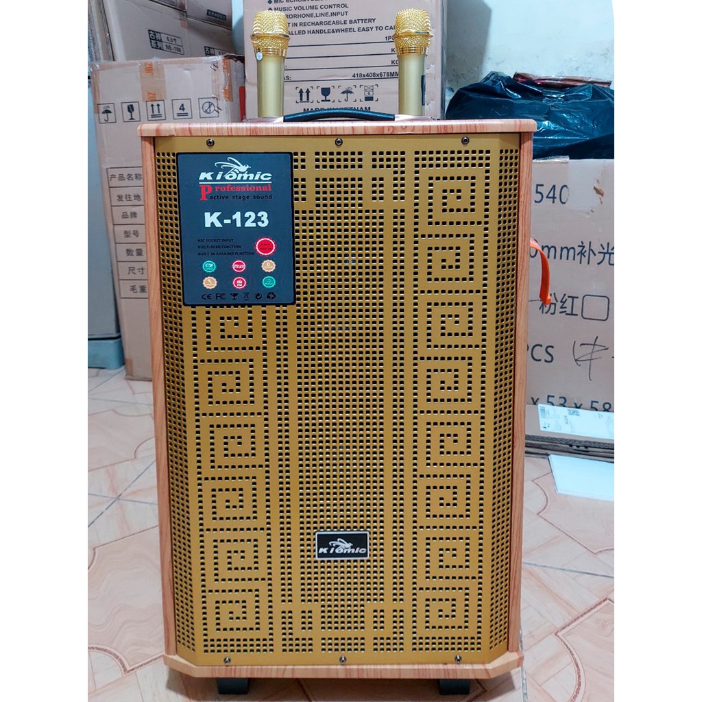 Loa kéo Kiomic K-123 Loa Bass 3 Tấc Công Suất Lớn, Âm Thanh Đỉnh Cao, hàng chính hãng