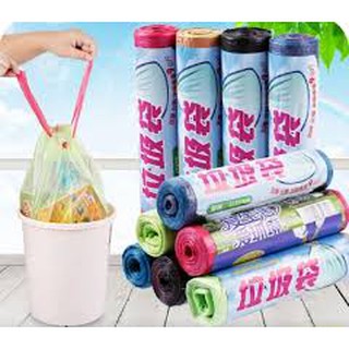 Combo 2 cuộn túi đựng rác có quai xách tiện dụng