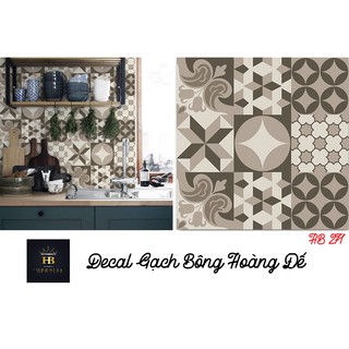 Decal gạch bông set 25 ô