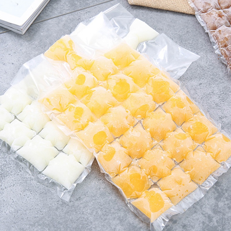 Set 10 túi làm đá viên dùng một lần tự đóng băng tiện dụng