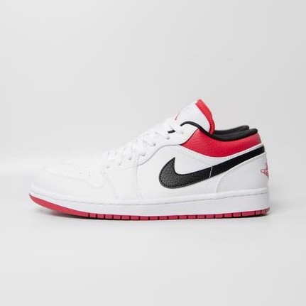 Giày Jordan 1 Chính Hãng FREESHIP Nike Air Jordan 1 Low White University Red- Giày JD1 Cổ Thấp Auth- Simple Sneaker