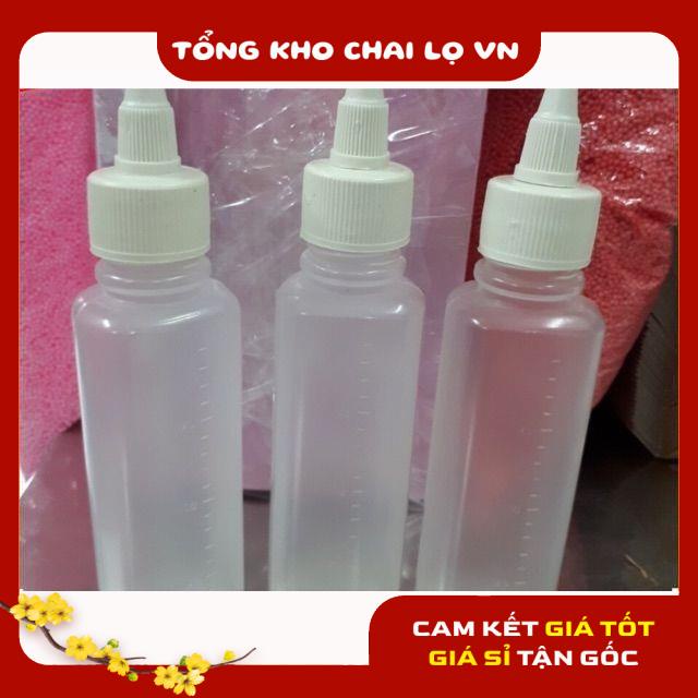 Chai Nhựa ❤ SIÊU RẺ ❤ 100c Chai nhựa mềm nhỏ giọt AC 50ml,100ml chiết mực, dầu dừa, kim tuyến , phụ kiện du lịch