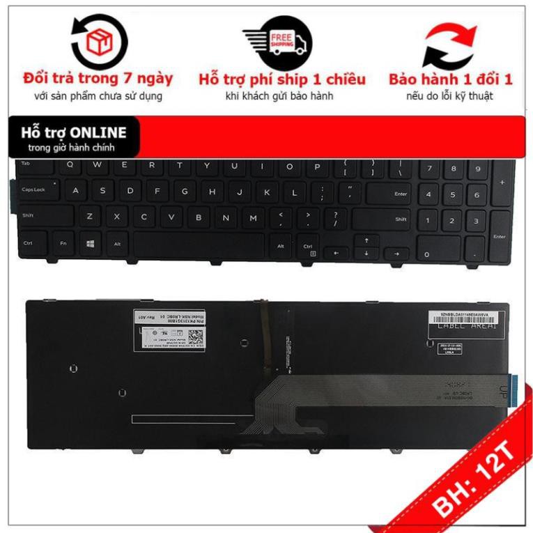 [BH12TH] 💖 Bàn phím laptop Dell Vostro 15 3000 3549 3558 3568 zin new 100% led