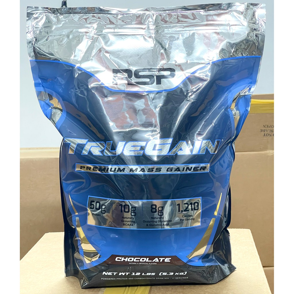 Sữa tăng cân tăng cơ nhanh TrueGain của RSP Nutrition hương Chocolate bịch lớn 5.3kg - Phân phối chính hãng BBT