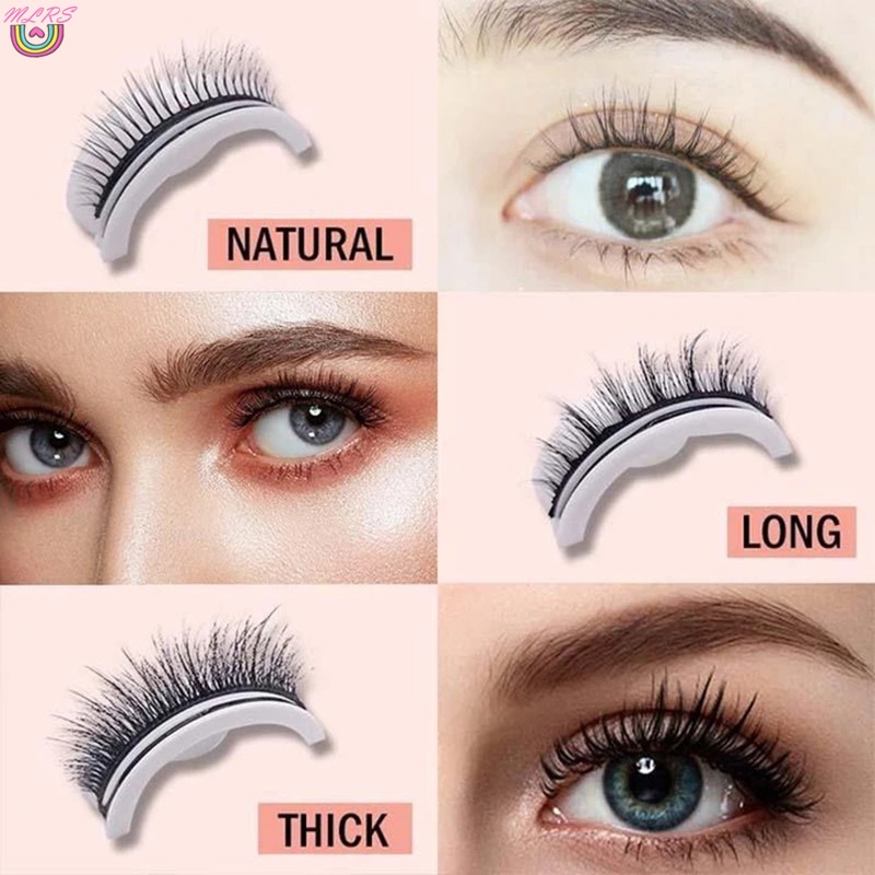 [Hàng mới về] Lông mi giả trang điểm tự dính chống nước sống động tái sử dụng được nhiều kiểu tùy chọn