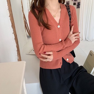 Áo tay dài gân gài nút mặc 2 kiểu