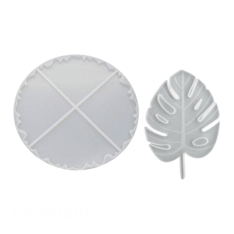 Bộ 2 Khuôn Silicone Làm Đế Lót Ly Bằng Epoxy Resin Thủ Công Diy