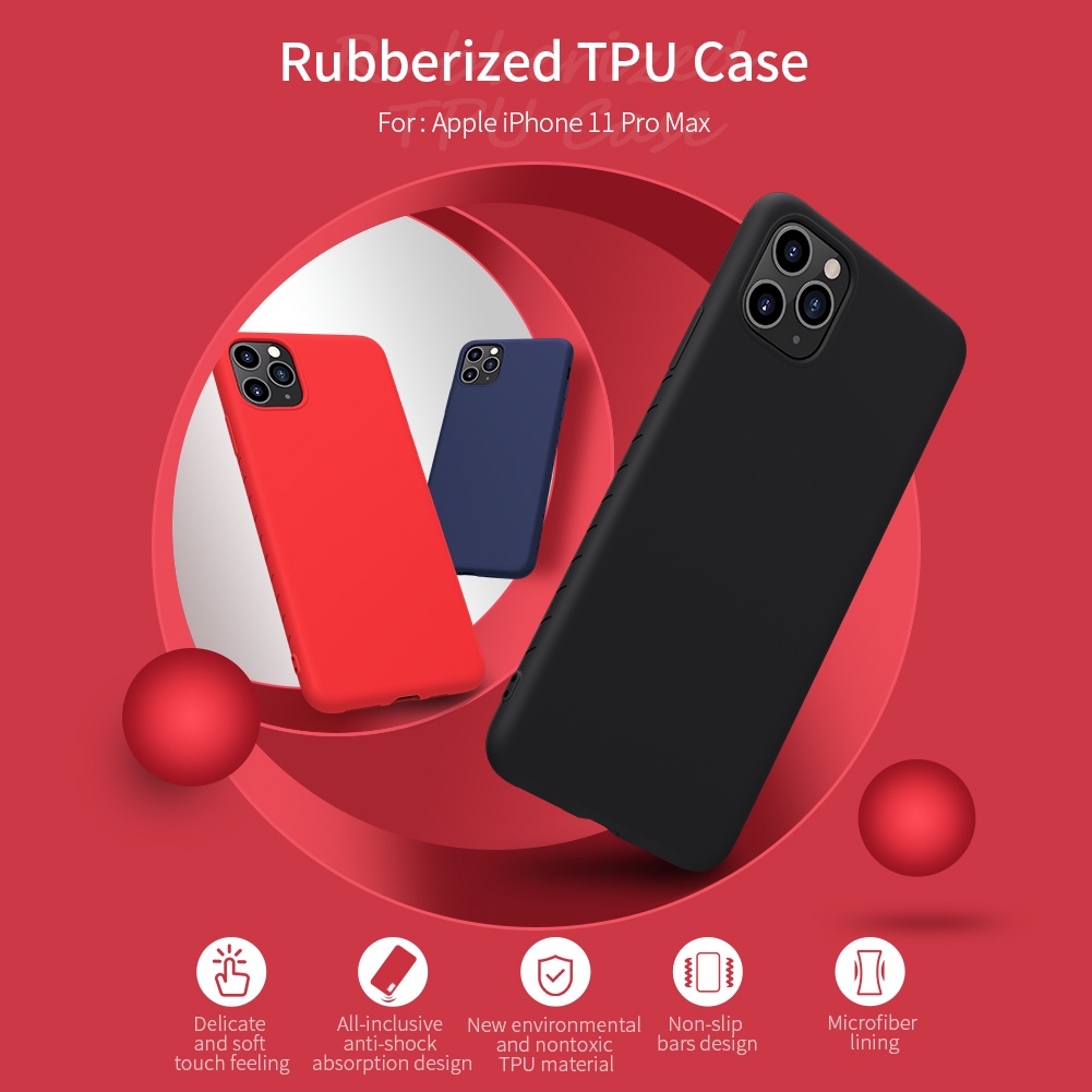 NILLKIN ốp điện thoại Silicone Chống Sốc Màu Trơn Cho Apple Iphone 11 / Iphone 11 Pro / Iphone 11 Pro Max