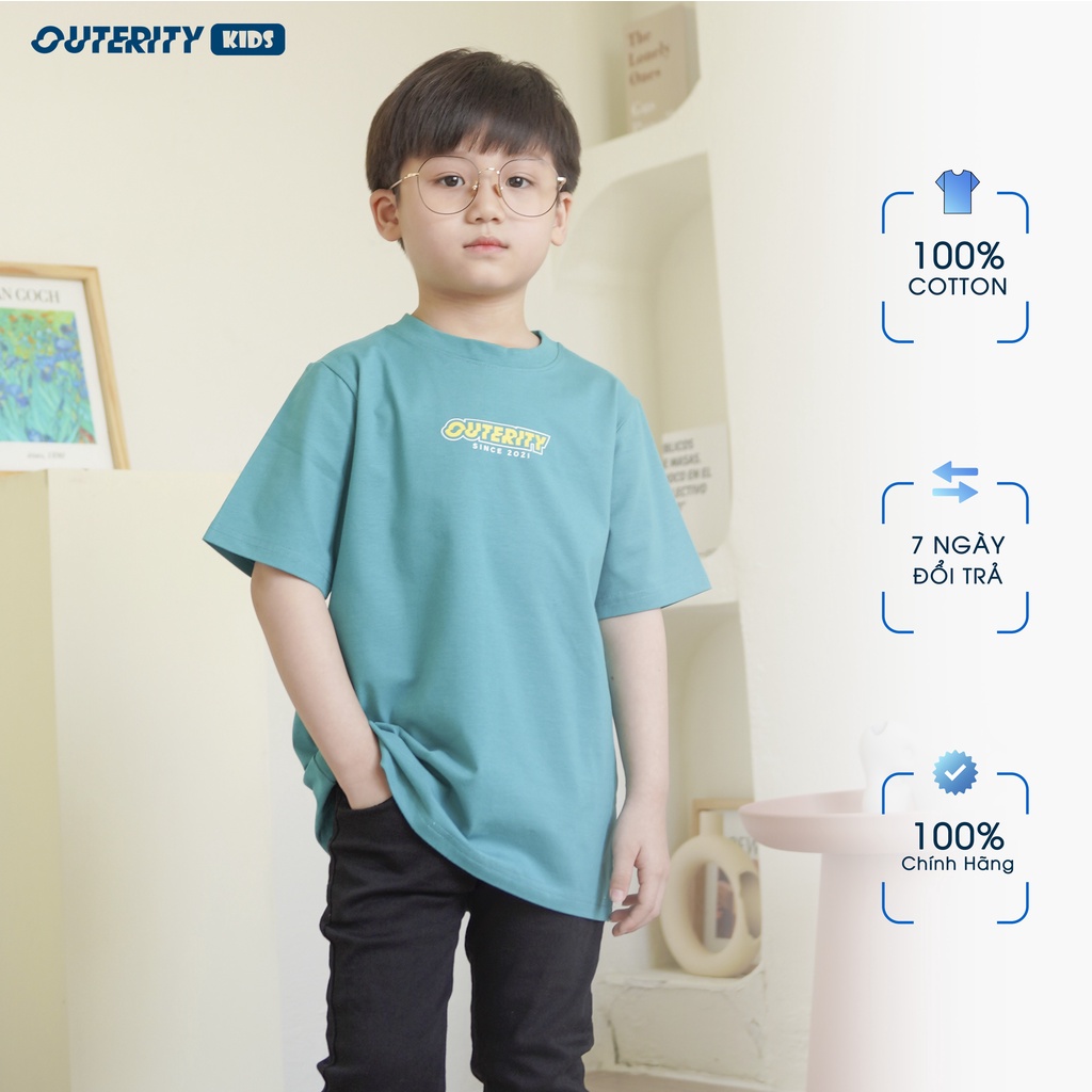 Áo thun trẻ em OuterityKids Basic Bạc Hà - ORK125