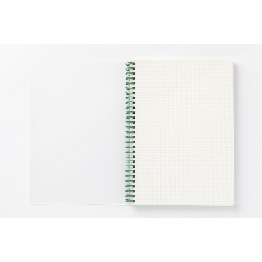 Sổ Ghi Chú ARTBOX Hàn Quốc Bìa PP Trong Suốt Đóng Gáy Lò Xo Giấy Kẻ Ô Vuông Kèm Sticker Dễ Thương