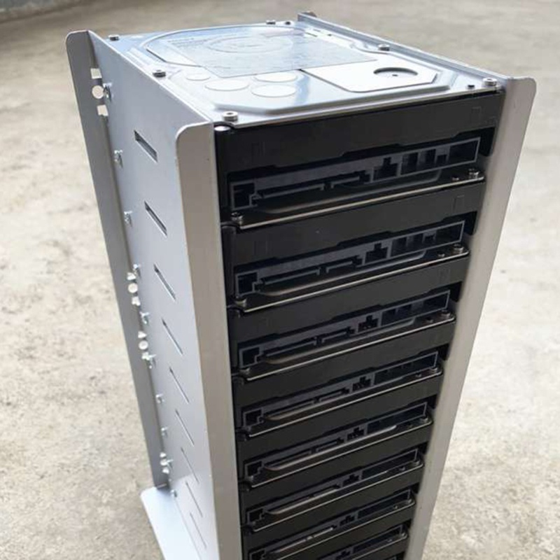 Hộp Đựng Ổ Cứng 10 Bay Bằng Nhôm Chống Gỉ Cho 3.5in Hdd 4.72in Ssd